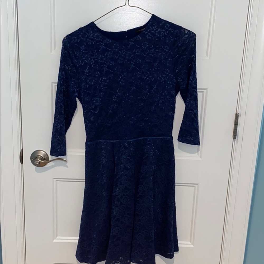 Blue lace dress